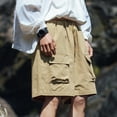 thumbnail image 7 of alcepopk Men's Long Cargo Shorts Below Knee Length Relaxed Fit Casual with Pockets(Khaki,L), 7 of 7