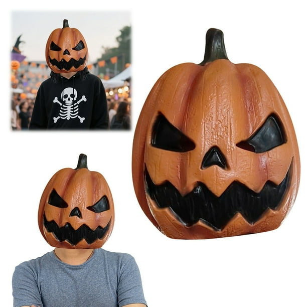 Calabaza Terrorífica De Halloween Para Adultos Y Niños, Accesorio Para Disfraces De Fiesta, Decoración, Truco O Trato
