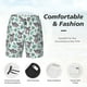 thumbnail image 3 of Balery Bears and Tropical Leaves Bañador para hombre, shorts de playa de secado rápido con entrepierna y forro de compresión-Large, 3 of 6