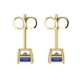 thumbnail image 4 of 2.0 Ct Emerald Cut Studs Blue Tanzanite 14K Yellow Solid Solid Gold Everyday Dainty Earrings Push Back, 4 of 7