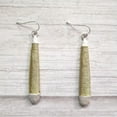 thumbnail image 3 of Twine Wrap Thread Twisted Bar Teardrop Drop Earrings Handmade Wraped Earrings, 3 of 5