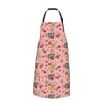 thumbnail image 2 of Lsque Retro 70s 60s Hippie Flower Waterproof Apron Chef Aprons for Men Heavy Duty Chemical Work Apron Extra Long Grilling Aprons with Adjustable Bib Apron, 2 of 9