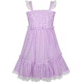 thumbnail image 3 of Girls Dress Purple Tank Smocked Ruffle Skirt Sundress 2, 3 of 8