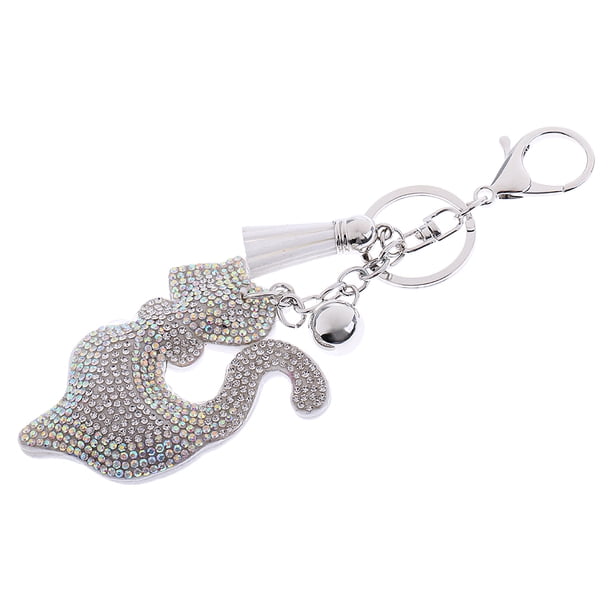 Llavero de Rhinestone Brillante / / / Mariposa / / etc , Blanco Yinane Lowrie llavero llavero