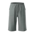 thumbnail image 4 of KyCheLot Boys Girls Capris Pants Cotton Linen Breathable Elastic Drawstring Casual Crop Pants with Pockets 4-15 Years, 4 of 7
