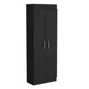 CoSoTower Pantry Cabinet Clinton, Kitchen, Black