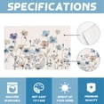 thumbnail image 2 of Stegali Summer Blue Brown Poppy Linen Placemats, 12x18 Inch Table mats Set of 4, 2 of 7