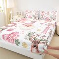 thumbnail image 3 of Homewish Kawaii Santa Claus Snowman 3pcs Twin Sheet Sets For Children Teens Adults,Happy Christmas Xmas Twin Fitted Sheet,Dreamy Princess Breathable Flat Sheet,Super Cozy Room Decor, 3 of 7