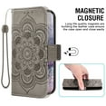 thumbnail image 5 of Asuwish Compatible with Samsung Galaxy S10e Wallet Phone Case and Tempered Glass Screen Protector Flip Credit Card Holder Stand Mandala Flower Cell Cover for S 10e 10se Se10 Women Men Gray, 5 of 9