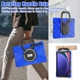 thumbnail image 3 of Case for Samsung Galaxy Tab S10+ Plus/S9+/S9 FE Plus/S8+/S7+ 12.4 inch, 360 Degree Rotating Hand Grip Shockproof Cover with Shoulder Strap, Blue, 3 of 7