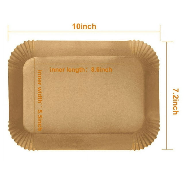 Iumwxz Fryer Disposable Paper Liner 100pcs Parchment Paper Heat-Roasting Pad Oil Proof And Water-proof Baking Liner Compatible home tool Paper up to 65% Off