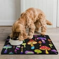 thumbnail image 2 of Neon Mushroom Dog Feeding Mat - Absorbent Pet Food Mat - Non-Slip Rubber Bottom - Scientific Design - 4-Layer Protection for Puppies & Senior Dogs, 2 of 3
