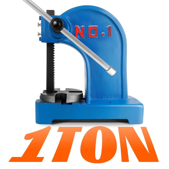 Arbor Press with Stable Operation, 1Ton Manual Desktop Arbor Press, Heavy-duty Manual Desktop Arbor Press, 5.5" Work Height Press for Hardware Installation, Fabric Punching, Home DIY