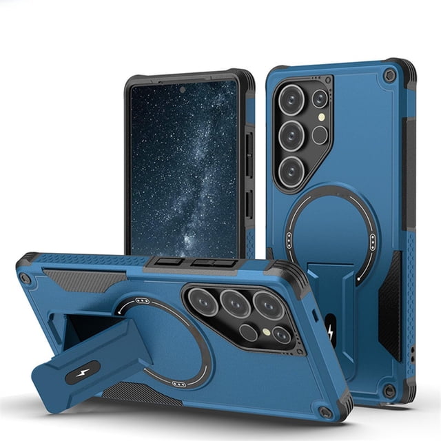 Case For Samsung Galaxy S26 Ultra/S26 Plus/S26, Magnetic Shell With Anti-Fall Wireless Charging Kickstand Cover