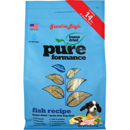 UPC: 0884308740192 | Grandma Lucy s Pureformance Grain-Free Fish Freeze-Dried Dog Food 3-lb Bag