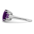 thumbnail image 4 of Sterling Silver Rhodium-plated Checker-Cut Amethyst Ring QR2916AM, 4 of 5