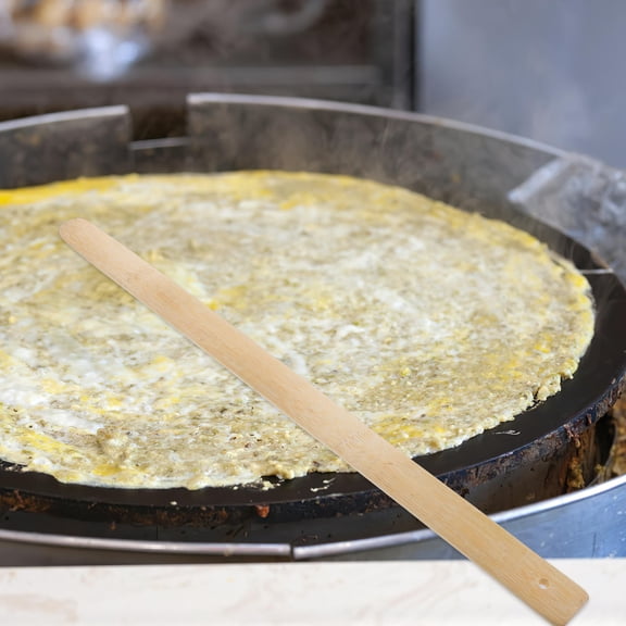 TABLZONE Bamboo Pancake Turner Kitchen Utensil Multifunctional Crepe Maker Beige for Home Use 12.5 Inches