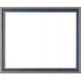 thumbnail image 2 of 1-9/16" Polystyrene Victoria Modern Picture Frame - by WholesaleArtsFrames-com 8x8 3069 Series - Blue & Light Gold - Made In USA, 2 of 5