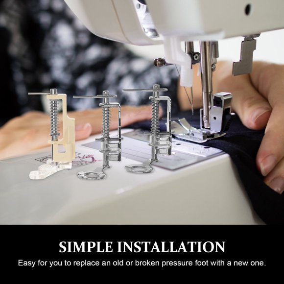 HAMPPLIES 3Ud Pies De Convenientes Para Máquina De Coser En Tonalidad Plata