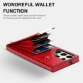 thumbnail image 6 of ELEHOLD Leather Wallet Case for Samsung Galaxy S21+,Premium Leather Material with Organ Card Slots Holders Full Body Protection Shockproof Anti-Fingerprint Purse Case,Red, 6 of 7