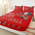 thumbnail image 3 of Castle Fairy Eat Sleep Football Bed Sheets for Girl Female,Sport Gamer King Sheets, 3 of 7