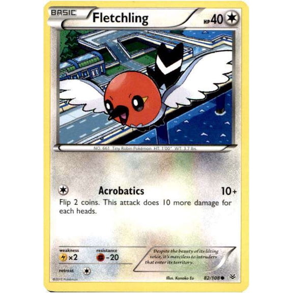 Pokemon Roaring Skies Fletchling #82