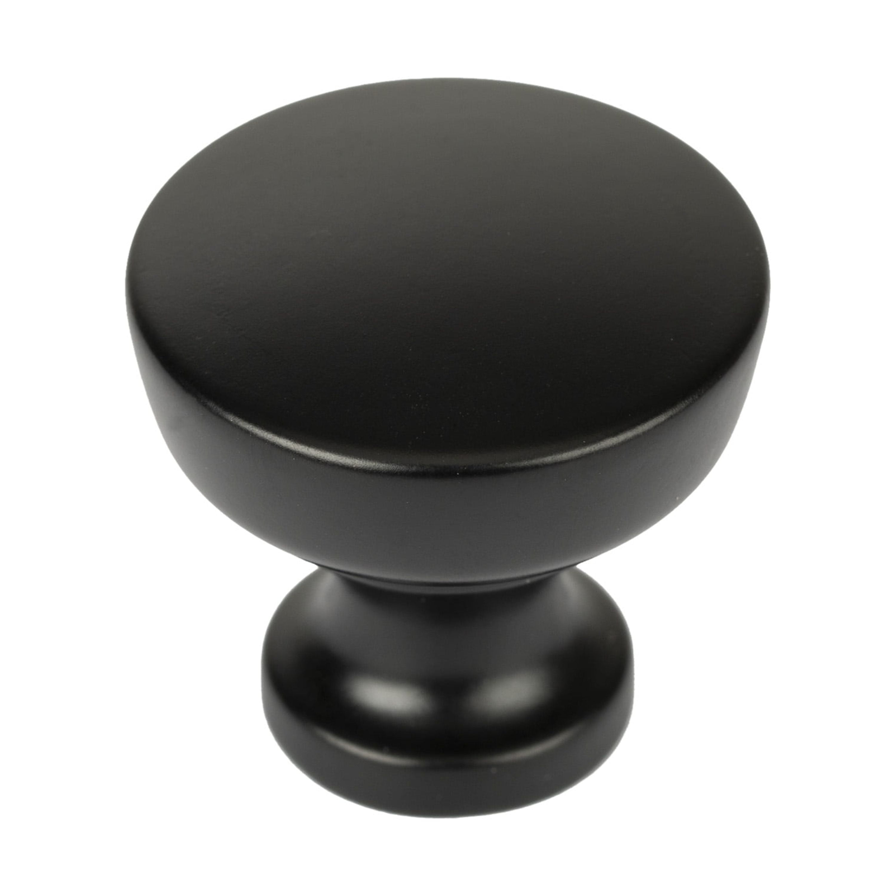 Better Homes & Gardens 1-1/4" (32 mm) Modern Knob, Matte Black, 20 Pack