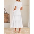 thumbnail image 4 of Vestido ZESICA Summer Casual Midi para Mujer Blanco Talla M, 4 of 9