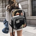 thumbnail image 6 of PVC Transparent Backpacks Clear Backpack for Travel and Outings Mushroom and Crescent Moon, 6 of 7