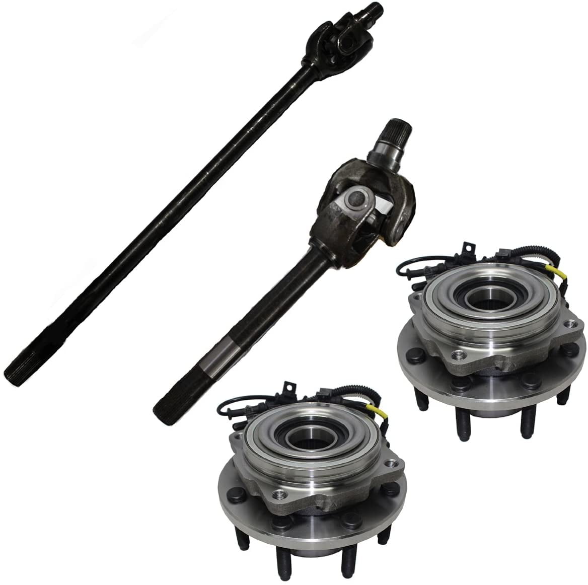 Detroit Axle Pair Front UJoint Axle Assembly Set Wheel Bearing