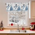 thumbnail image 2 of Ocean Christmas Valances for Windows, 54 x 18in, Winter Snowman Tree Coral Starfish Wood Rod Pocket Kitchen Valance Curtain Light Filtering Window Treatments for Living Room Bedroom, 1 Panel, 2 of 7