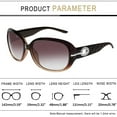thumbnail image 4 of Joopin Polarized Sunglasses for Women Large Oval Thick Frame Sun Glasses Shades UV Protection (Gradient Brown), 4 of 8