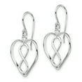 thumbnail image 2 of Sterling Silver Open Heart with Infinity Symbol Dangle Earrings, 2 of 4