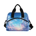 thumbnail image 2 of Lunch Bag Portable Crossbody Meal Bag Cooler Bag Insulated Lunch Bag Food Bag Handheld & Crossbody Design Color Sky Picture, 2 of 6