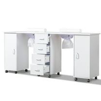 Double Manicure Table Nail Table with Electric Dust Collector for Nail Tech NEW