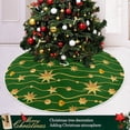 thumbnail image 6 of FMSHPON Winter Christmas Stars Ball Xmas Christmas Tree Skirt Stand Mat for Holiday Party Decoration Indoor Outdoor 48 inches, 6 of 6