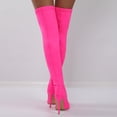 thumbnail image 6 of BONIXOOM Winter Boots For Women High Heel Rubber Slip-On Knee-High Winter Hot Pink, 6 of 8
