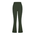 thumbnail image 3 of vauyc Women's Army Green Stretchy Straight Dress Pants with Pockets Tall, Petite, Regular for Office Work Business Yoga Running and Lounging, 3 of 5