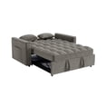 thumbnail image 4 of Rophefx 3-in-1 Pull Out Sofa Bed, Futon Sofa, Convertible Velvet Sleeper Chair Bed for Living Room, Grey, 4 of 8