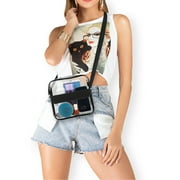 TSV Stadium Approved Clear Crossbody Bag, Waterproof Shoulder Bag with Adjustable Strap for Concerts