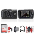 thumbnail image 1 of OM SYSTEM Tough TG-7 Digital Camera (Black) (V110030BU000) Bundle Including: 128 GB Memory Card, HDMI Cable, Card Reader, Hand Strap, Cap Keeper, Full Cleaning Kit, 1 of 7