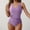 Purple, variant on Bzhegqhd Womens Swimsuits One Piece Tummy Control,Women Ladies Solid Color Swimsuit Belly Swimsuit Hollow Back Swimming High Waist Swimming Trunks