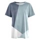 thumbnail image 2 of Gibobby Casual Playera de Manga Corta para Mujer Camiseta manga corta con cuello redondo y hombros caídos para mujer, camiseta informal verano a la moda, con estamp(Gris,XL), 2 of 3
