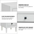 thumbnail image 5 of Gymax 2 PCS End Bedside Table Wooden Leg W/ Storage Drawers Nightstand White, 5 of 6