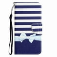 thumbnail image 5 of Allytech Wallet Case for Apple iPhone 14 Pro Max, Shockproof for Women Premium PU Leather Flip Cover with Lanyard Card Holder Stand Protective Phone Case, Bow-knot, 5 of 6