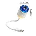thumbnail image 3 of 2-in-1 Galaxy Projector Night Light, Mini USB LED Star Projector with 1 Interchangeable Slides, Portable 360° Rotating Starry Sky Light for Bedroom, Ceiling, Room Decor & Gifts, 3 of 6