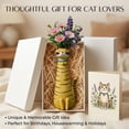 thumbnail image 2 of Handcrafted Quirky Cat Vase, Whimsical Ceramic Cat Flower Vase - Cute Cat Shaped Flower Vase for Desk Shelf Decor - Decorative Cat Vase Home Decor, Unique Handcrafted Gift for Cat Lovers (Green, 1PC), 2 of 7