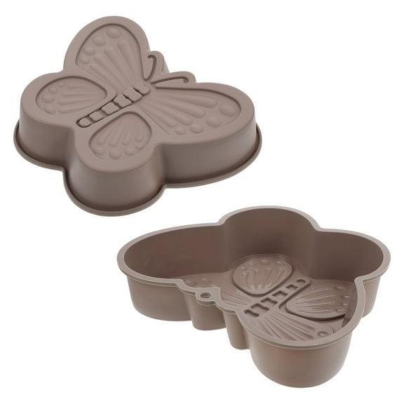 Topbathy 2-Pack Silicone Butterfly Cake Molds Non-Stick Baking Pans for Kitchen and Home Use