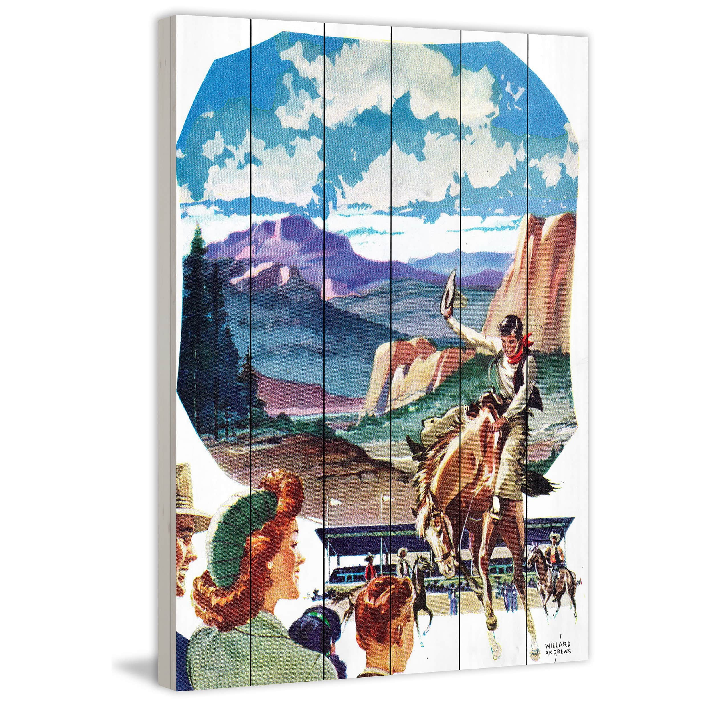 Marmont Hill "Out West" Painting Print on White Wood
