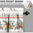 thumbnail image 3 of Cardinal Kitchen Curtains, Christmas Kitchen Curtains, Rod Pocket Window Treatment Toppers for Cardinal Kitchen Decor/Living Room/Bedroom/Bathroom, Christmas Decor 54" X 18", 3 of 6